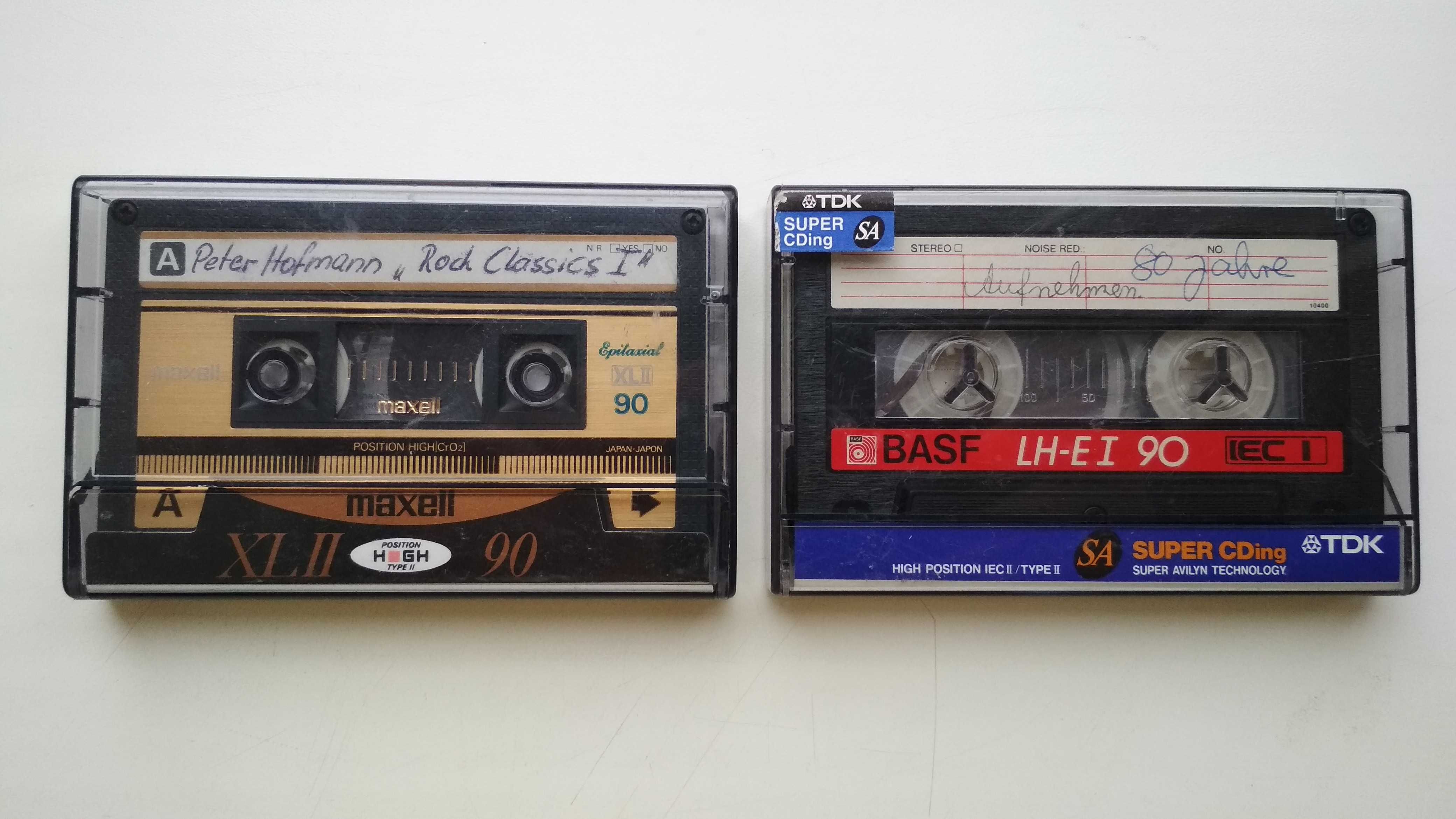 Аудио кассеты касета Maxell XLII 90 (1985) BASF LH-EI 90 (1985) 2шт