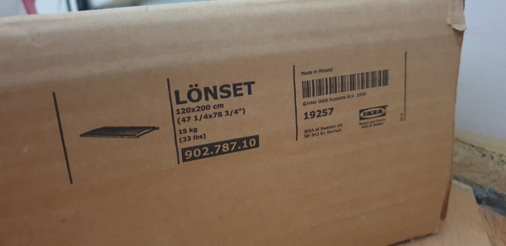 Lőnset dno łóżka beżowy/szary 120/200