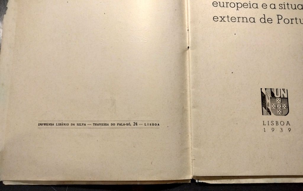 Livro muito raro - Discurso de António Oliveira Salazar (1939)