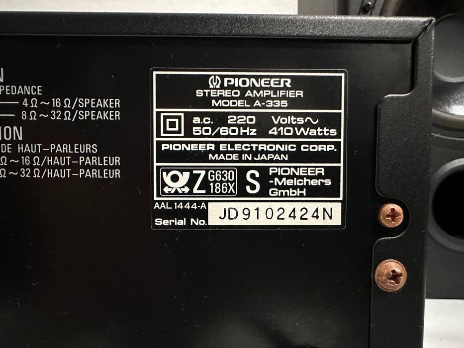 Wzmacniacz stereo Pioneer A-335, 2*50 Watt, Japan