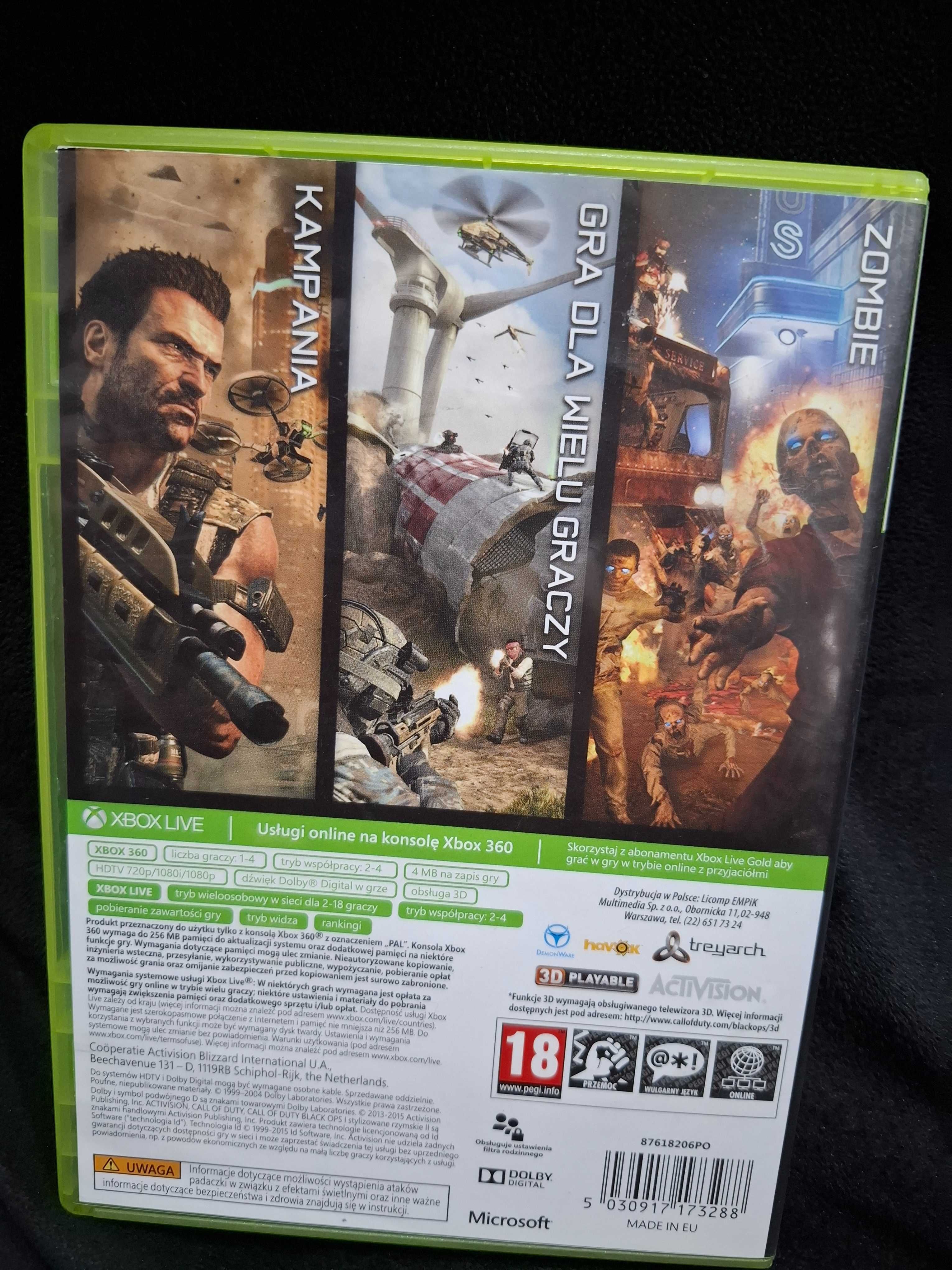 PL gra Call of Duty Black Ops II Xbox 360 po polsku