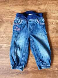 Spodnie jeansy dżinsy ocieplane r. 74