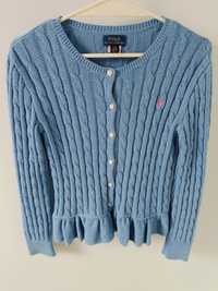 Sweter Polo Ralph Lauren 12-14 lat 164 niebieski warkocz
