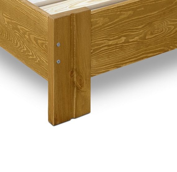 solidne drewniane łóżko sosnowe z wysokim zagłówkiem ETIUDA 180x200
