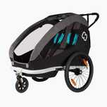 Przyczepka rowerowa HAMAX Traveler Twin Szaro-czarny