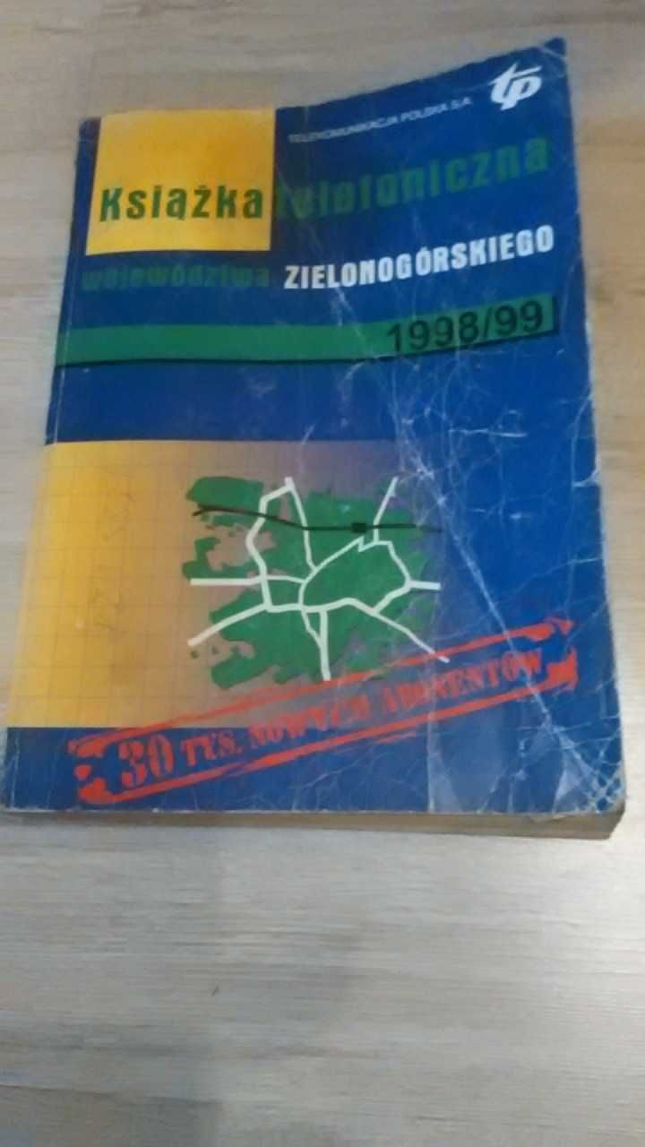 Stara książka telefoniczna woj Zielonogórskiego