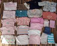 Zestaw ciuszków 0-3m 62cm: pajac, body legginsy, spodenki, bluza