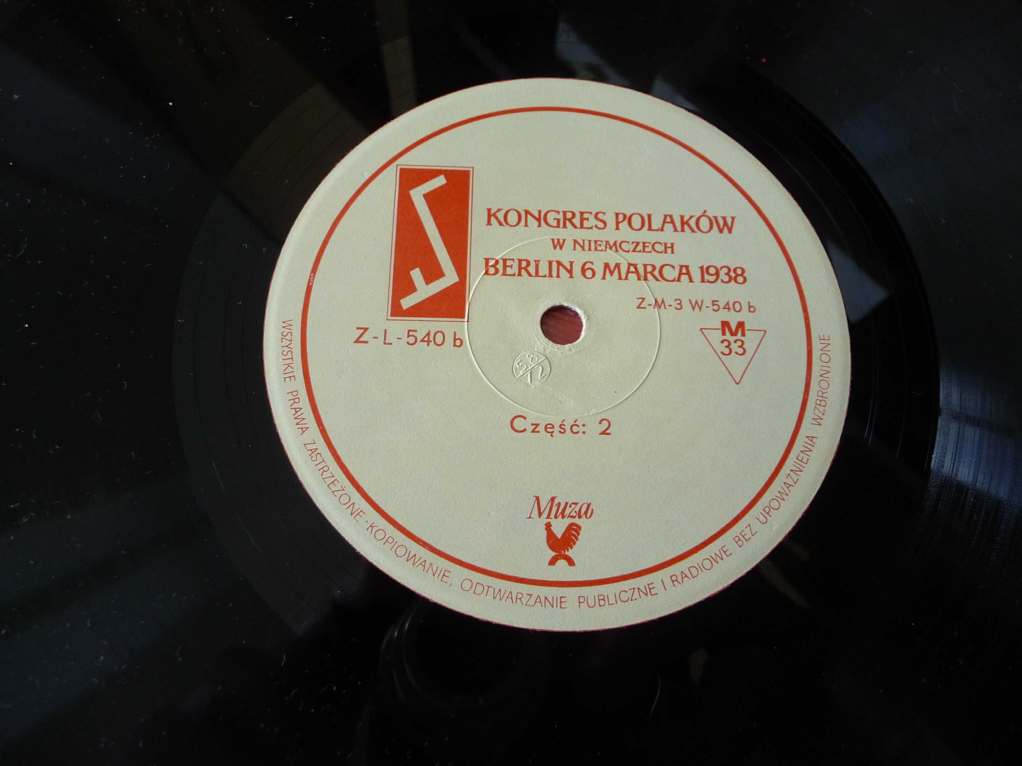 Kongres Polaków w Niemczech Berlin 6 marca 1938 Rodło