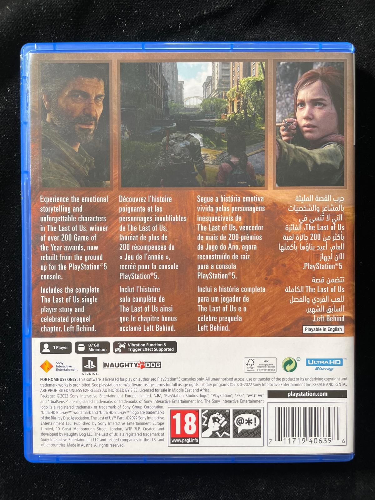 The Last Of Us Part I Remake PL Dubbing Gra na PS5 po polsku BDB stan