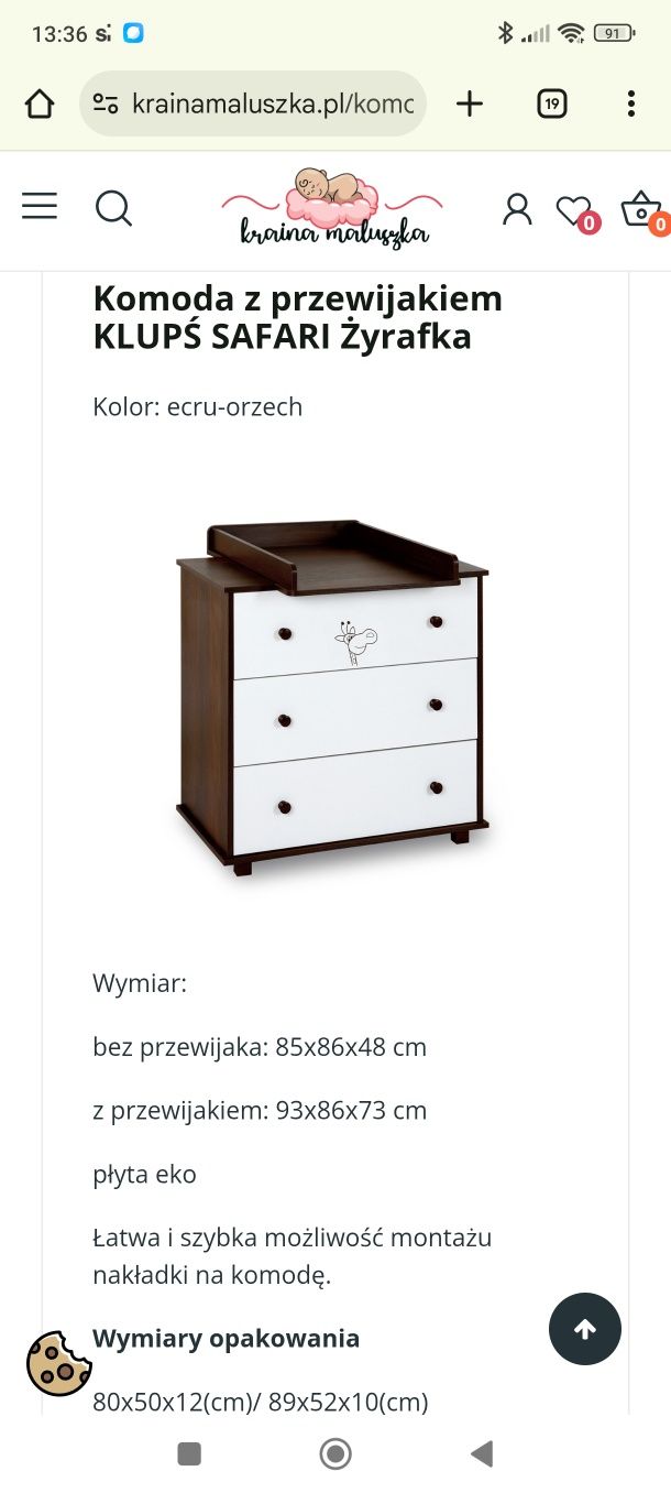 Zestaw mebli Klupś żyrafka