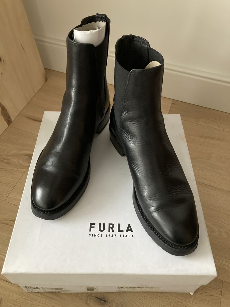 Buty damskie furla czarne skóra