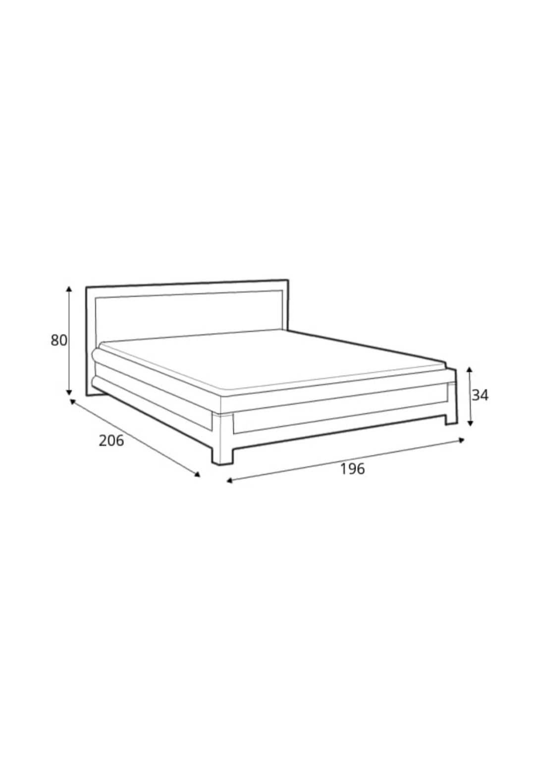 Duże 2 osobowe łóżko 180x200 wraz z materacem