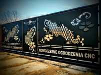 Brama Ogrodzenie panele CNC, nowoczesne wzory, Wypalane plazmą