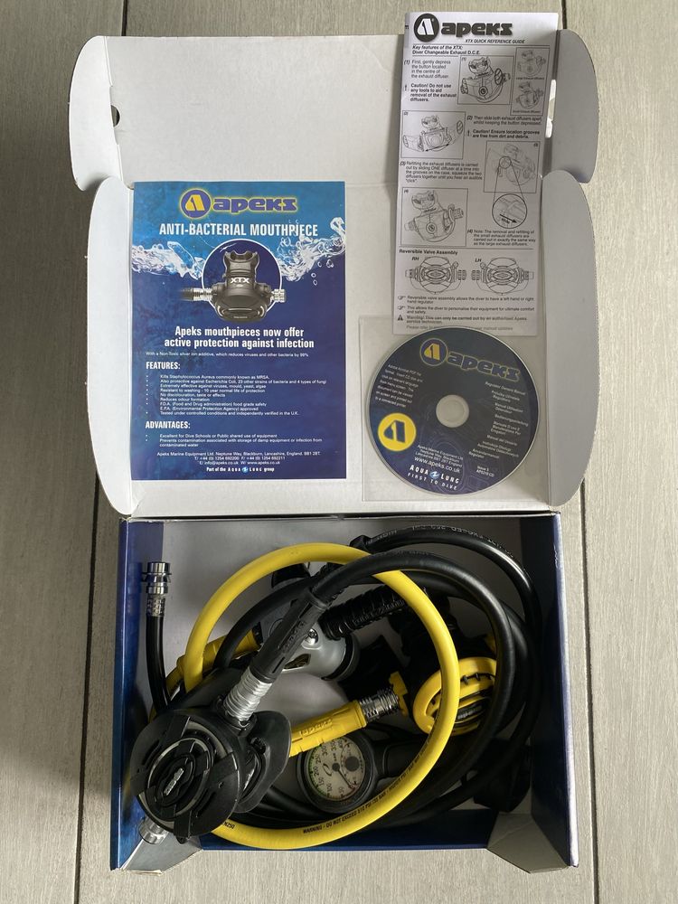 Automaty nurkowe Apex XTX 100 + Octopus XTX 40 + Manometr + wąż do inf