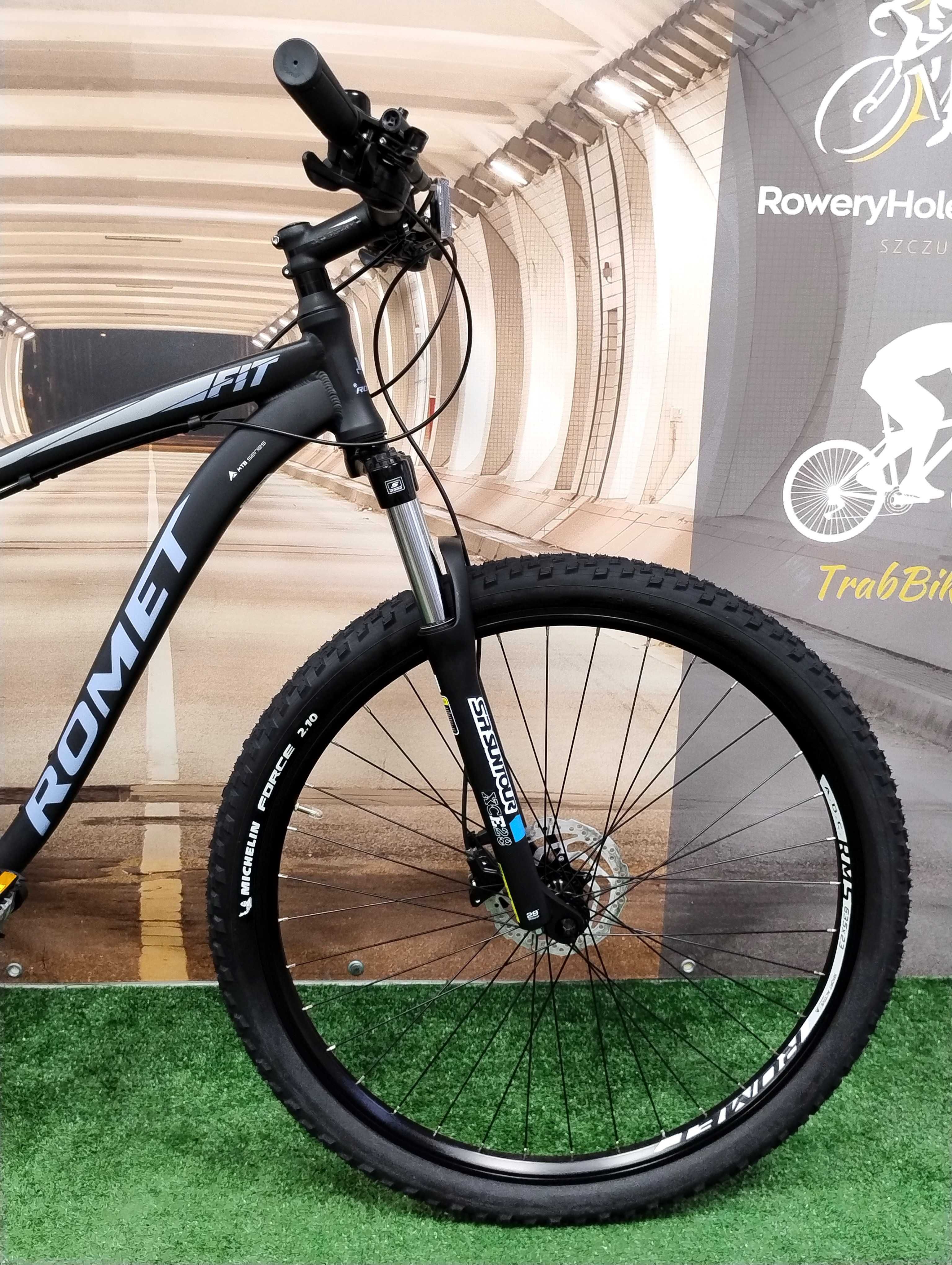 Męski Rower górski Romet Rambler FIT 29" rama 20" amortyzowany CZARNY
