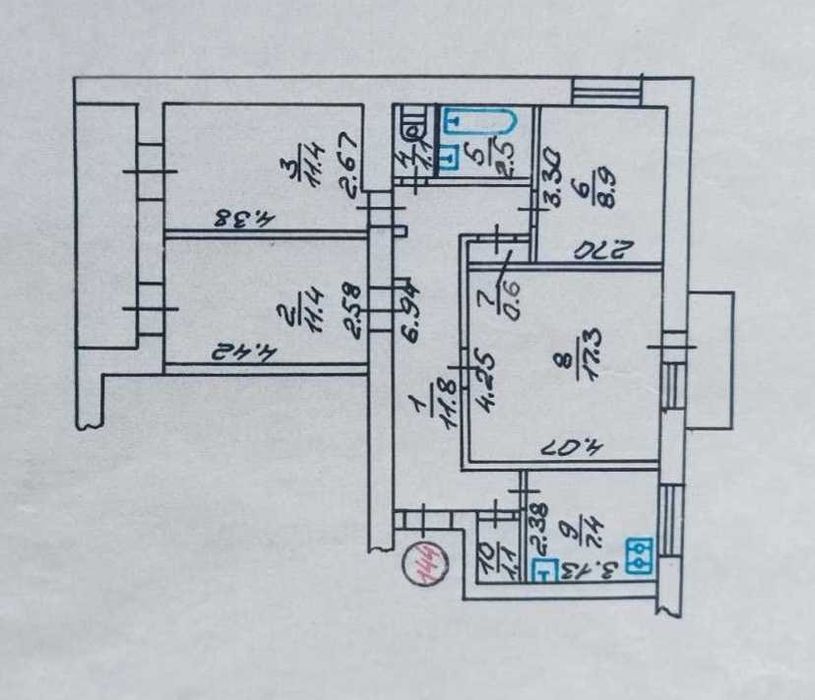 Продаж 3-кімнатної квартири, мікрорайон Вишенька 0627