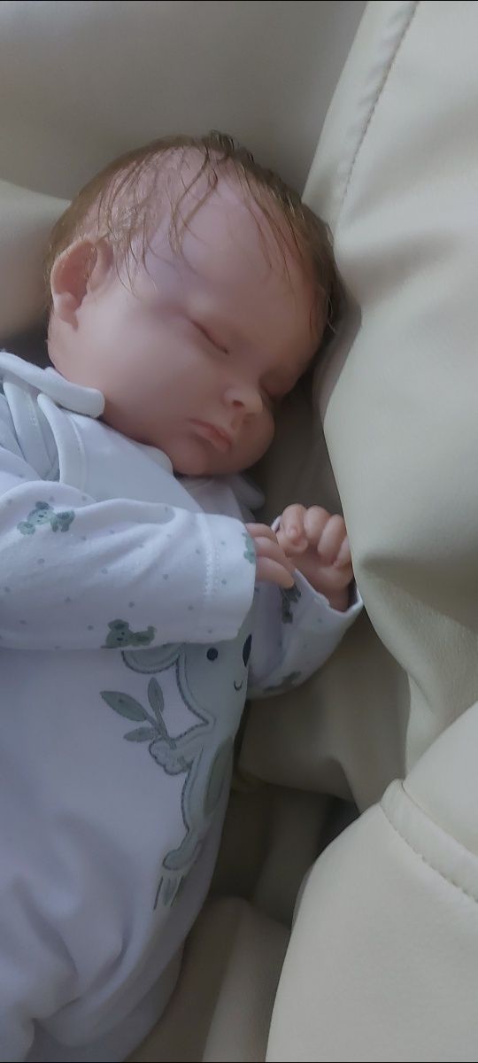 Bebé Reborn realista Menino silicone sólido completo 45 cm c /enxoval