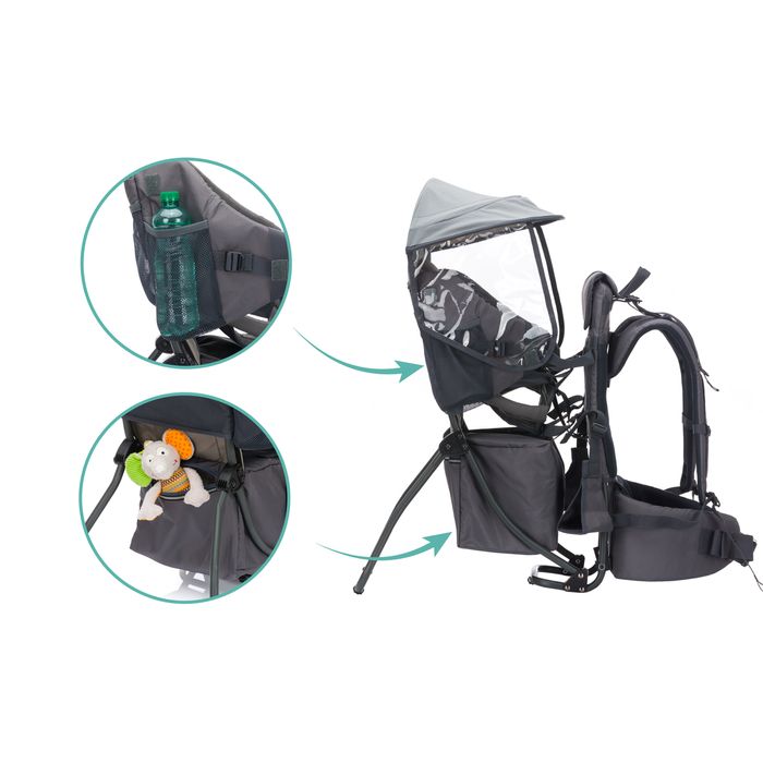 Дитячий туристичний рюкзак-переноска Fillikid (сірий)для походів і гір