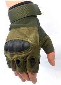 Тактичні рукавиці без пальців combat m,l олива