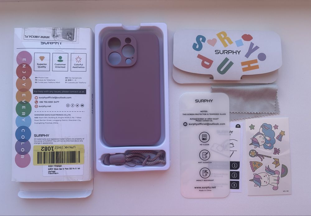 Etuj na Iphone 15 pro SURPHY + sklo