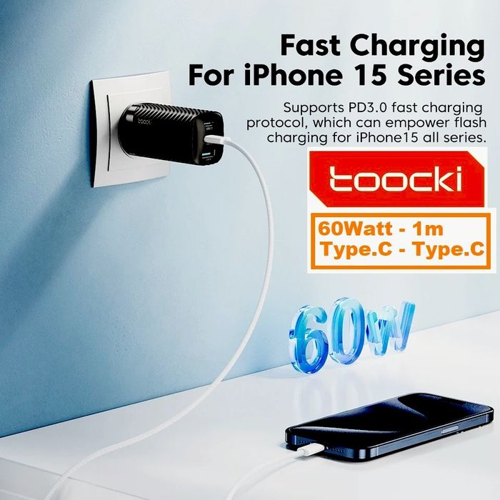 Kabel USB C - USB C 60W marki Toocki