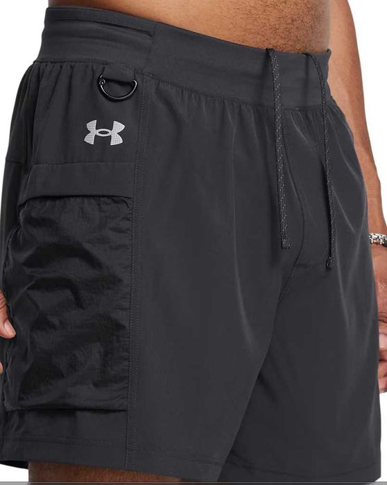 Męskie spodenki do biegania na siłownie Under Armour UA Trail czarne