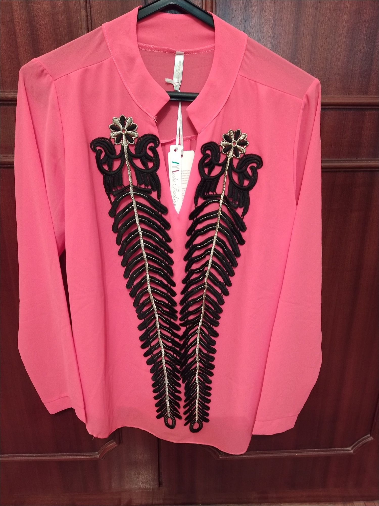 Blusa Rosa Velho (Nova)com Aplicação Tamanho XL