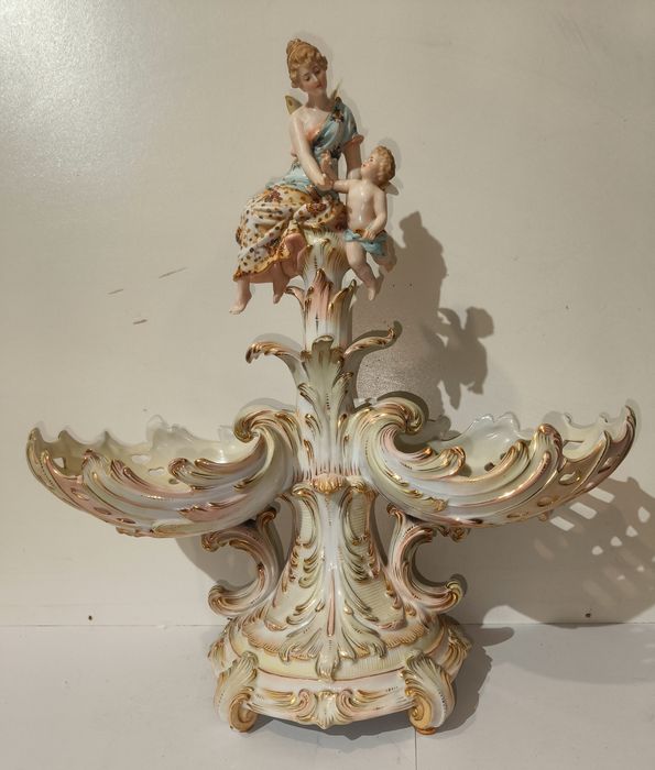 Antyczna Patera Figuralna Pot-Pourri, Francja, ok. 1800 r., Porcelana