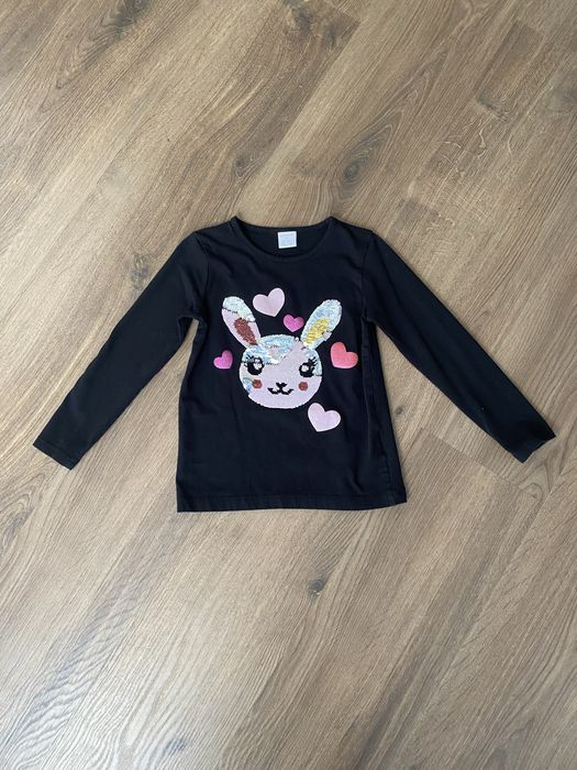 Стильний лонгслів з аплікацією з блискіток Lindex стан НОВОГО