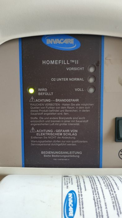 Koncentrator tlenu ze stacja nabijania butli tlenowych Homefill