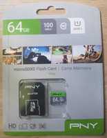 PNY Karta pamięci MicroSDXC Elite 64GB P-SDUX64U185GW-GE