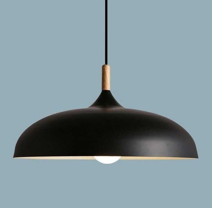 Candeeiro Nórdico Preto 60cm Diâmetro - NOVO