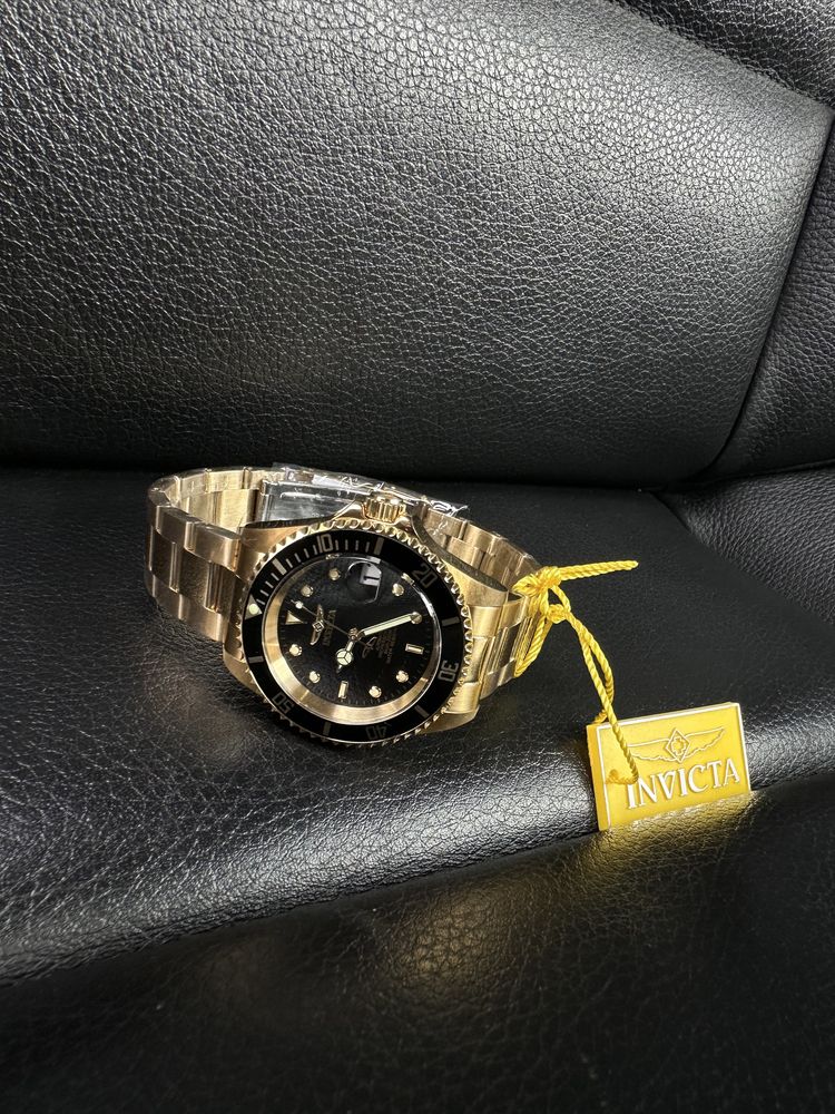 Часы Invicta Pro Diver gold 40мм men механика 100% ОРИГИНАЛ скидка 70%