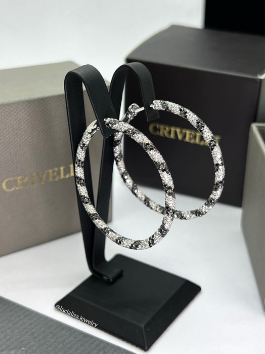Золотые Серьги CRIVELLI Оригинал с бриллиантами 9.77ct