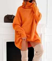 Gruby*GOLF*Sweter*Orange*Akryl*Oversize*ONE SIZE*Uni!