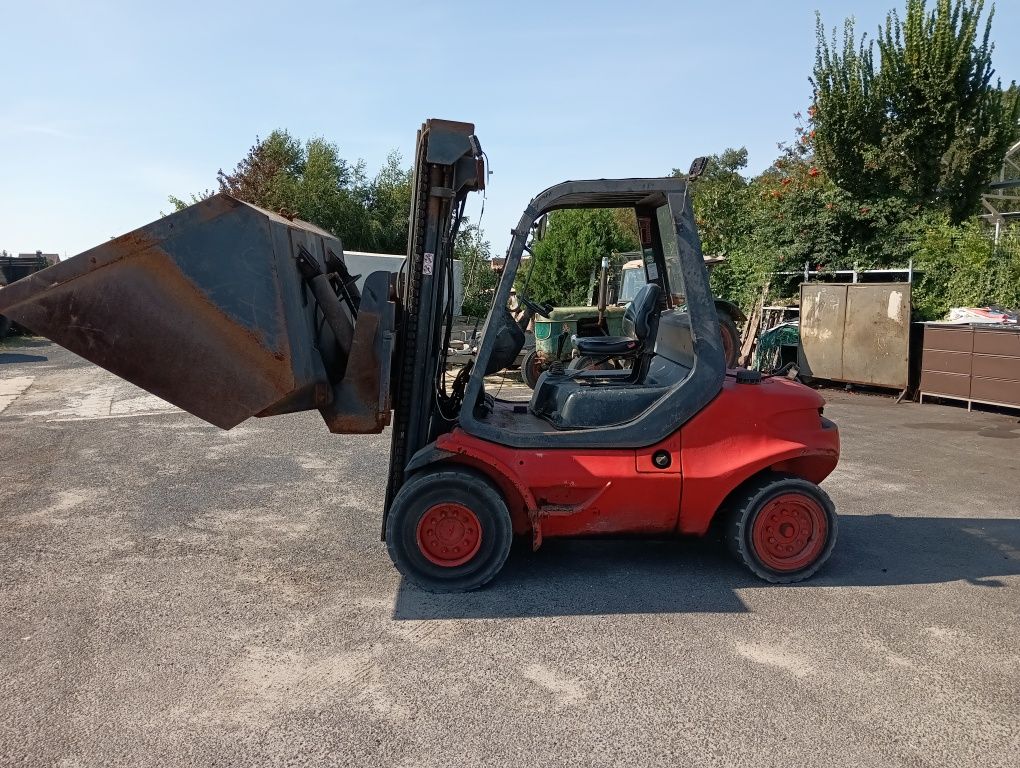 Wózek widłowy Linde h45 diesel Perkins łyżka triplex wolny skok 7mth
