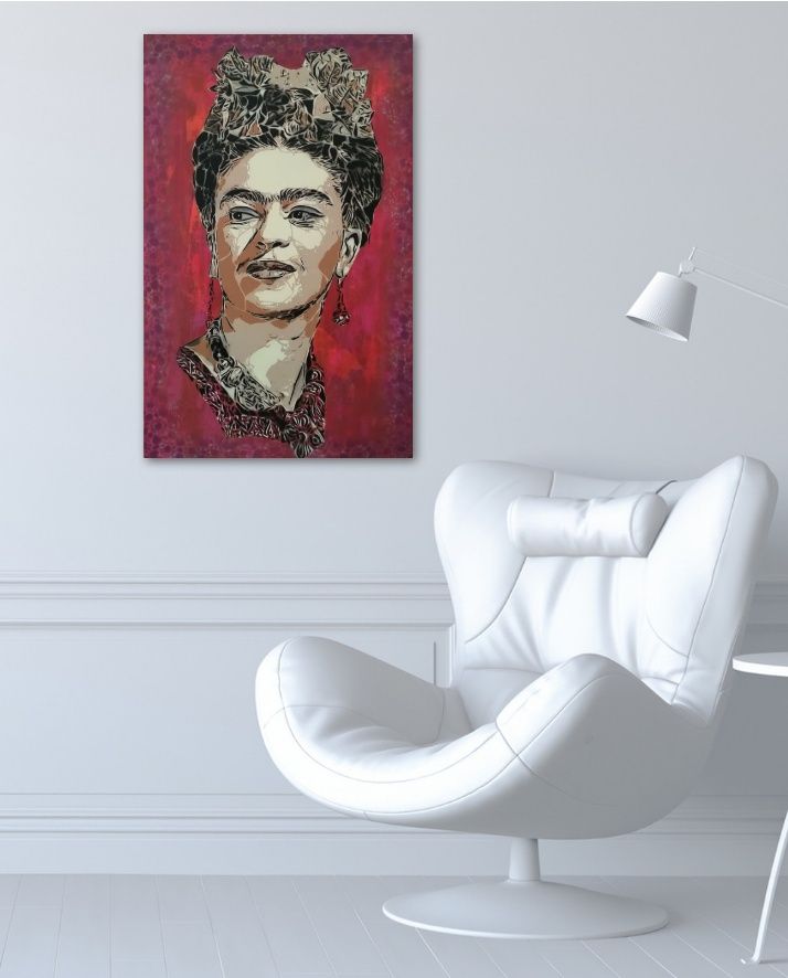 Frida kahlo pintura original em tela