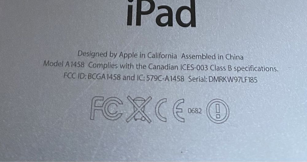 Планшет Ipad 4 а1458/ на відновлення! D462