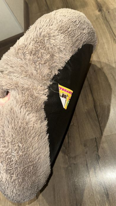 Лежанка для кота/собаки (круглый,пушистый пуфик с вынимающейся дном)