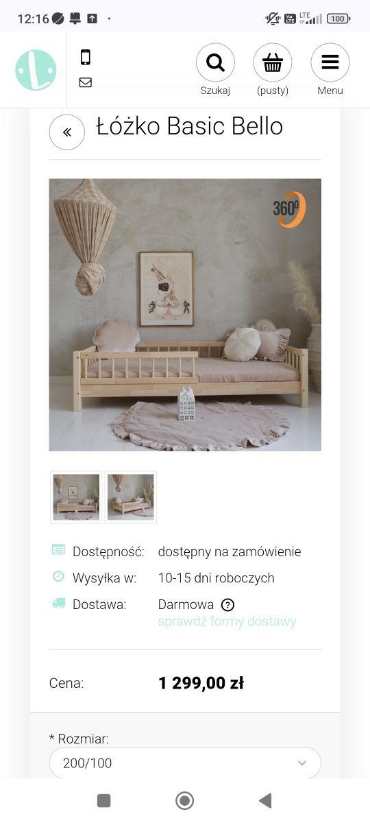 Łóżko dziecięce Luletto