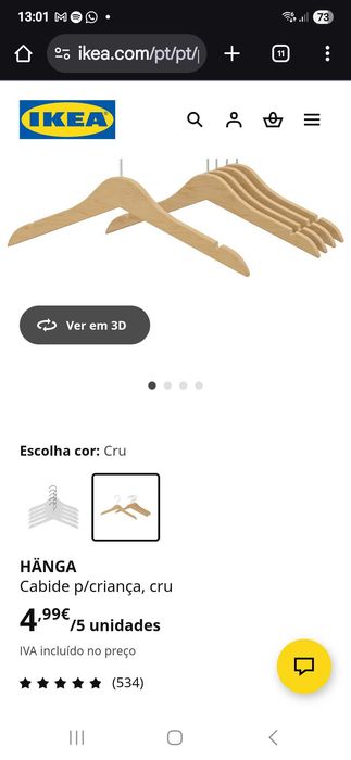Cabides de crianca Ikea