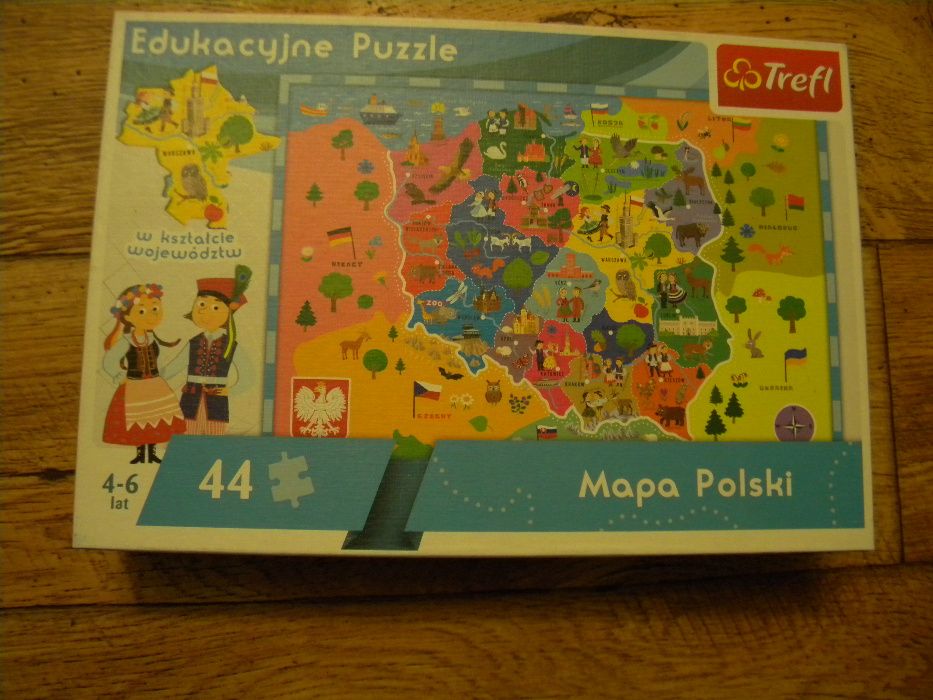 edukacyjne puzzle mapa Polski