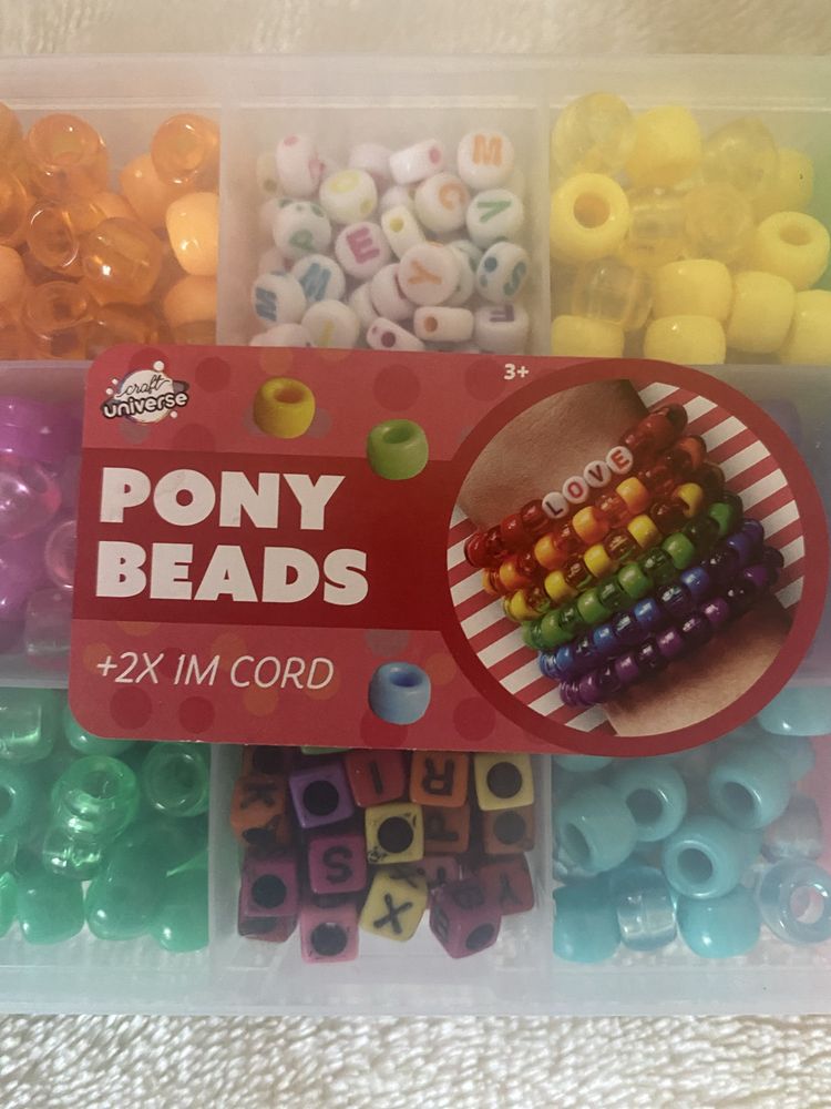 Zestaw koralików PONY BEADS na prezent dla dziewczynki, nowe!