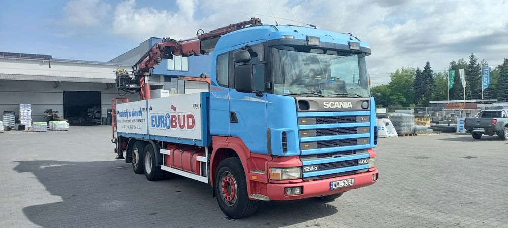 Scania 124G  SCANIA 124G 3 osie z dźwigiem HDS Atlas 180.1