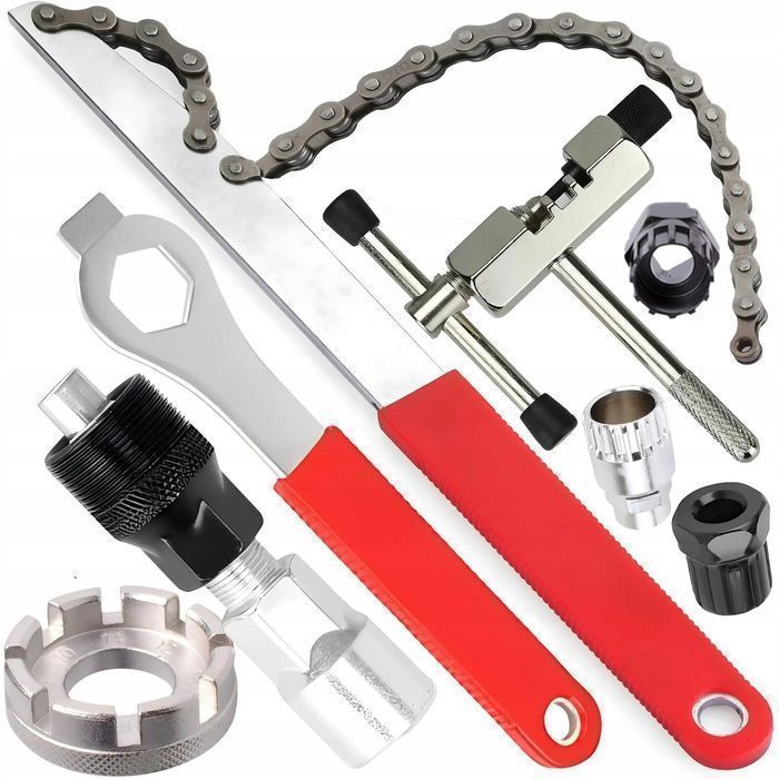 Zestaw narzędzi rower korb klucz łańcuch suport wolnobieg kasety bacik