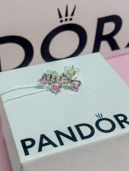 Сережки Пандора Pandora оригінал срібні нові