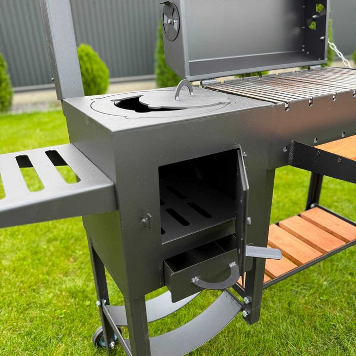 Мангал 4 мм з пічкою для казана - все для шашлику, гриля та плову