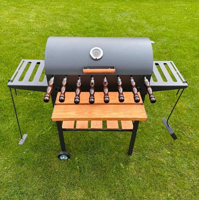 Мангал з кришкою для шашлику та барбекю! Мангал з термометром!