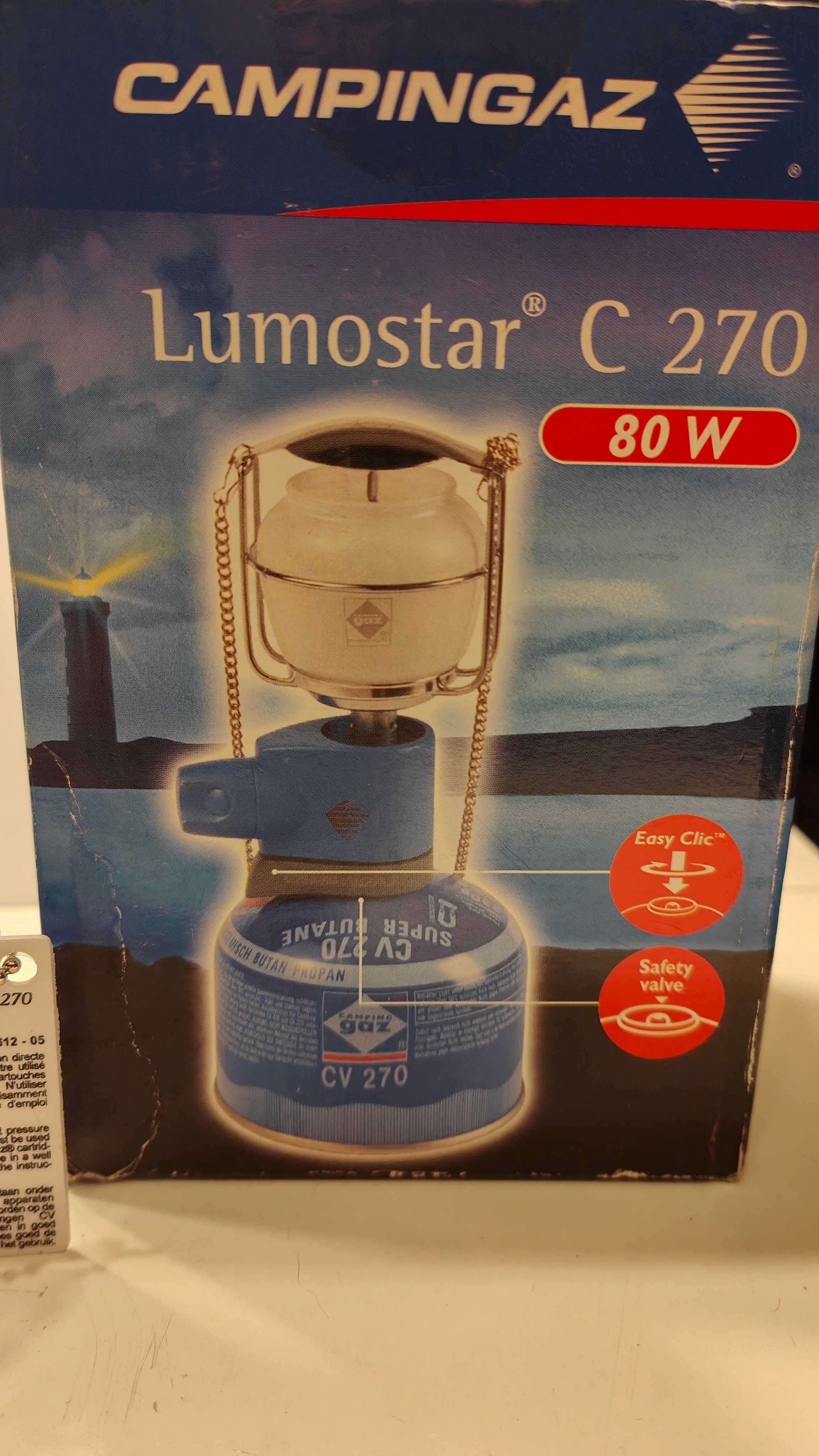Lampa gazowa Lumostar C270 80W Campingaz, Nowa Latarnia Kempingowa
