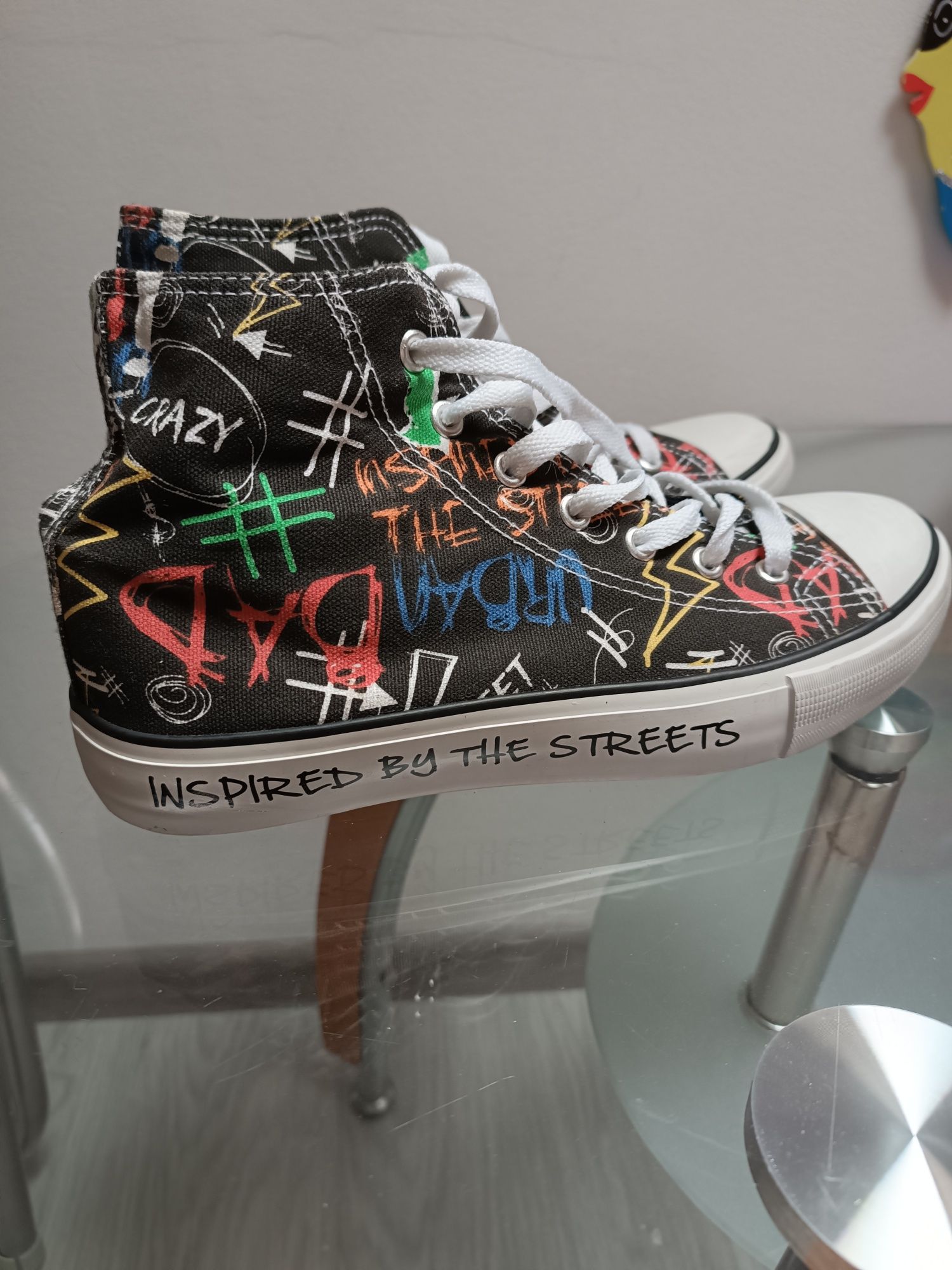 Wysokie trampki tenisówki sneakersy obuwie grafitti new Yorker 39-40